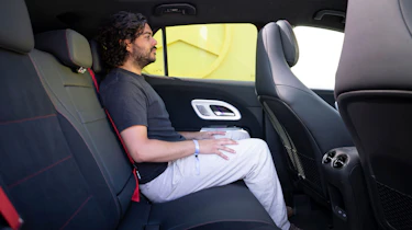 Jordan Katsianis sat in the Mercedes GLA Electric