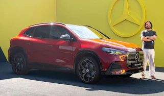 Jordan Katsianis driving the Mercedes GLA Electric