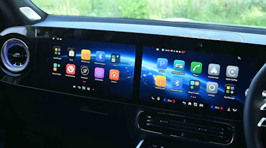Mercedes GLB electric - front passenger screen
