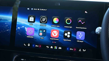 Mercedes GLB electric - apps menu