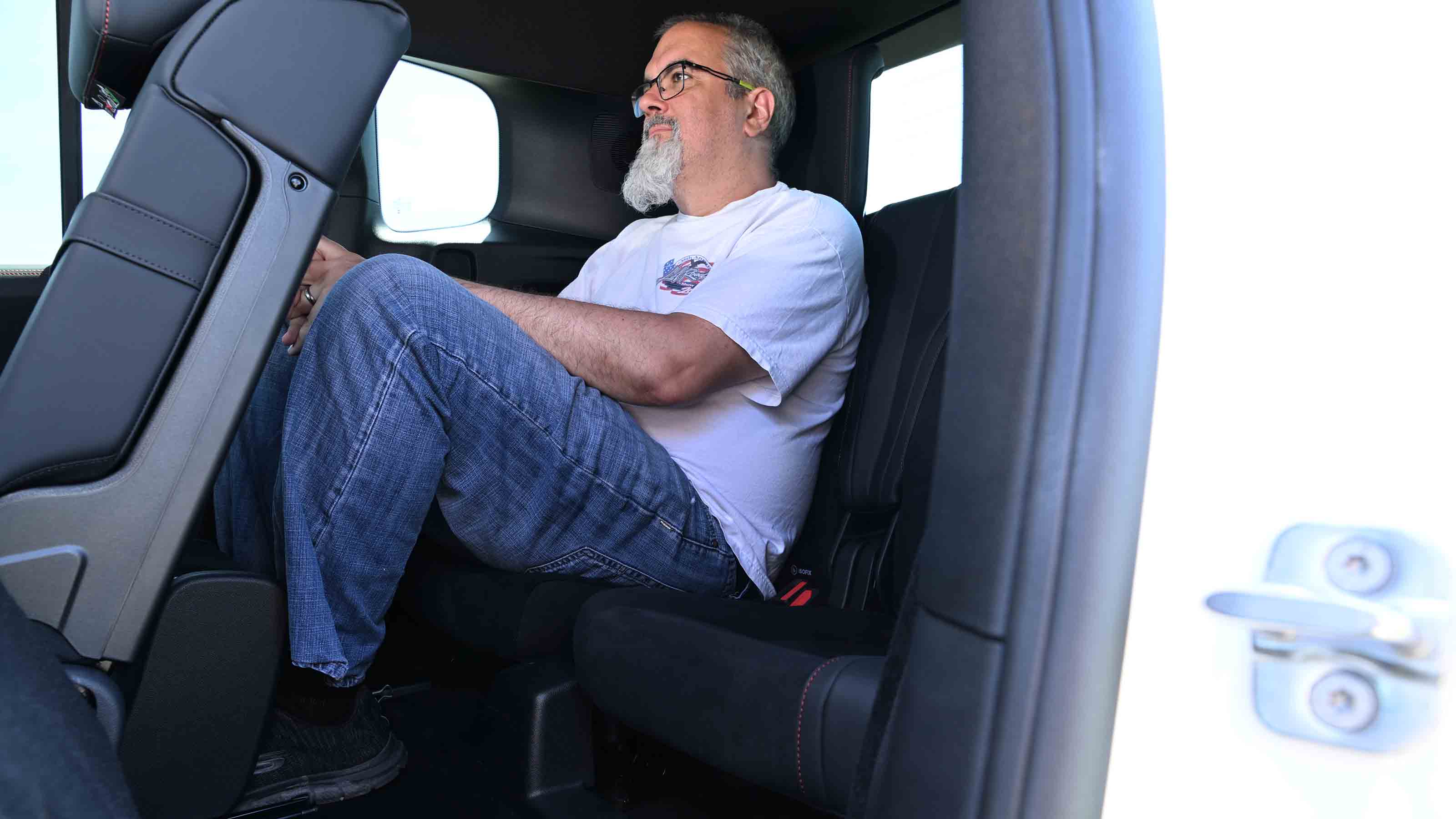 Mercedes GLB electric - third row seats with senior test editor, Dean Gibson