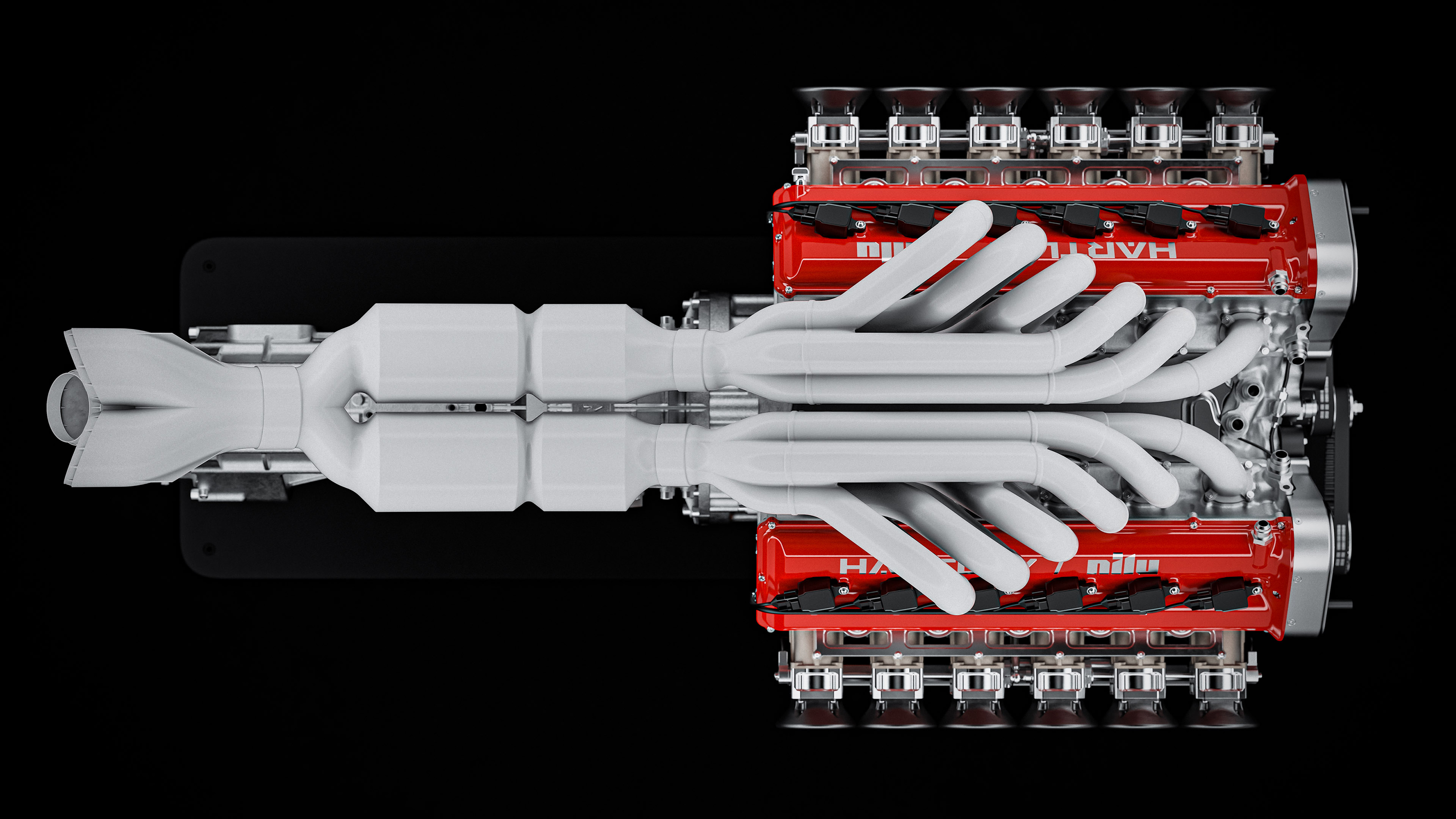 Nilu27 NILU hypercar engine - overhead