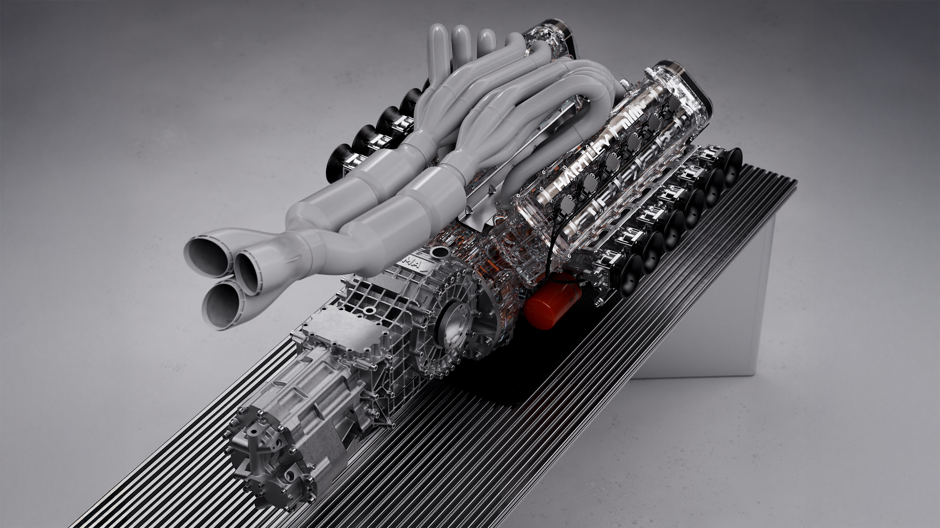 Nilu27 NILU hypercar engine - rear overhead