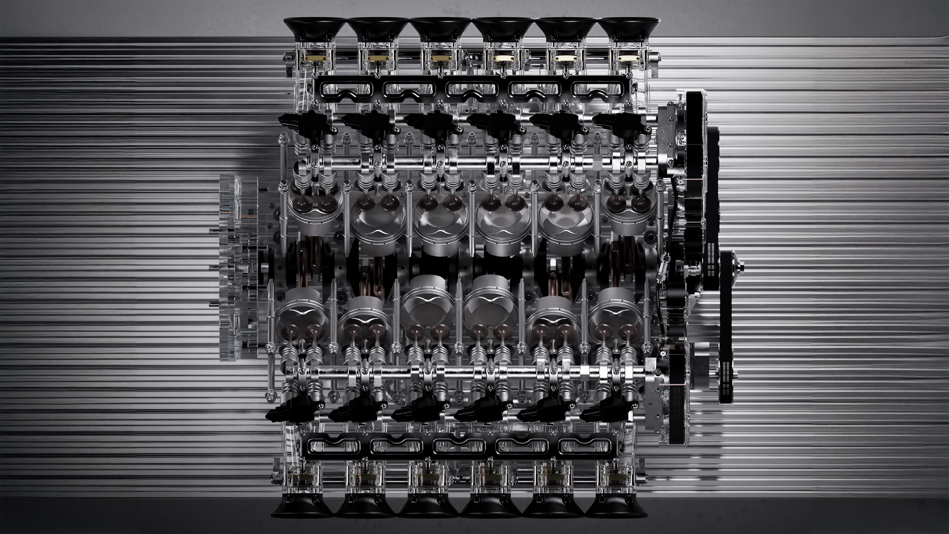Nilu27 NILU hypercar engine - valves and pistons