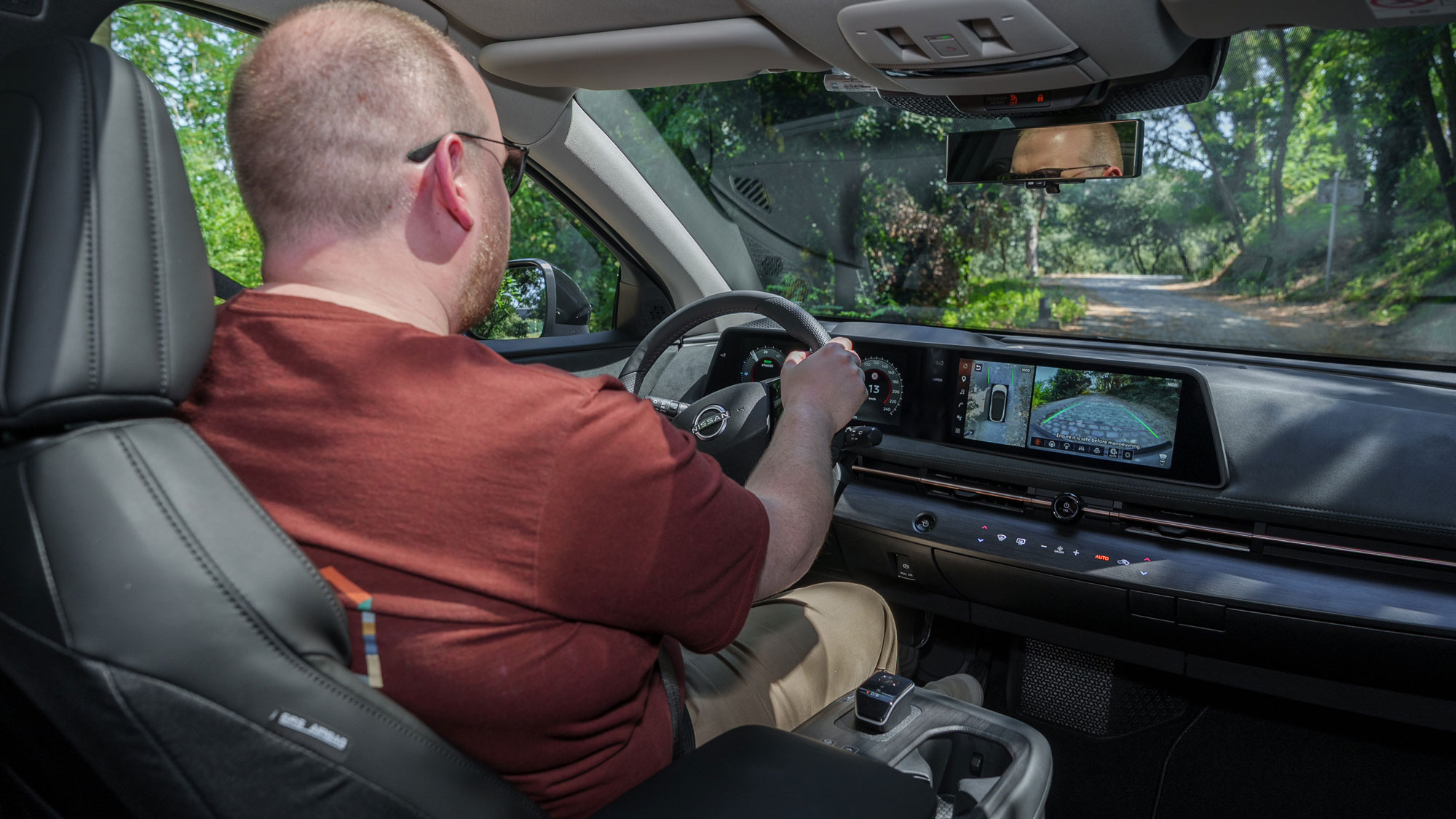 Ellis Hyde driving the facelifted Nissan Ariya