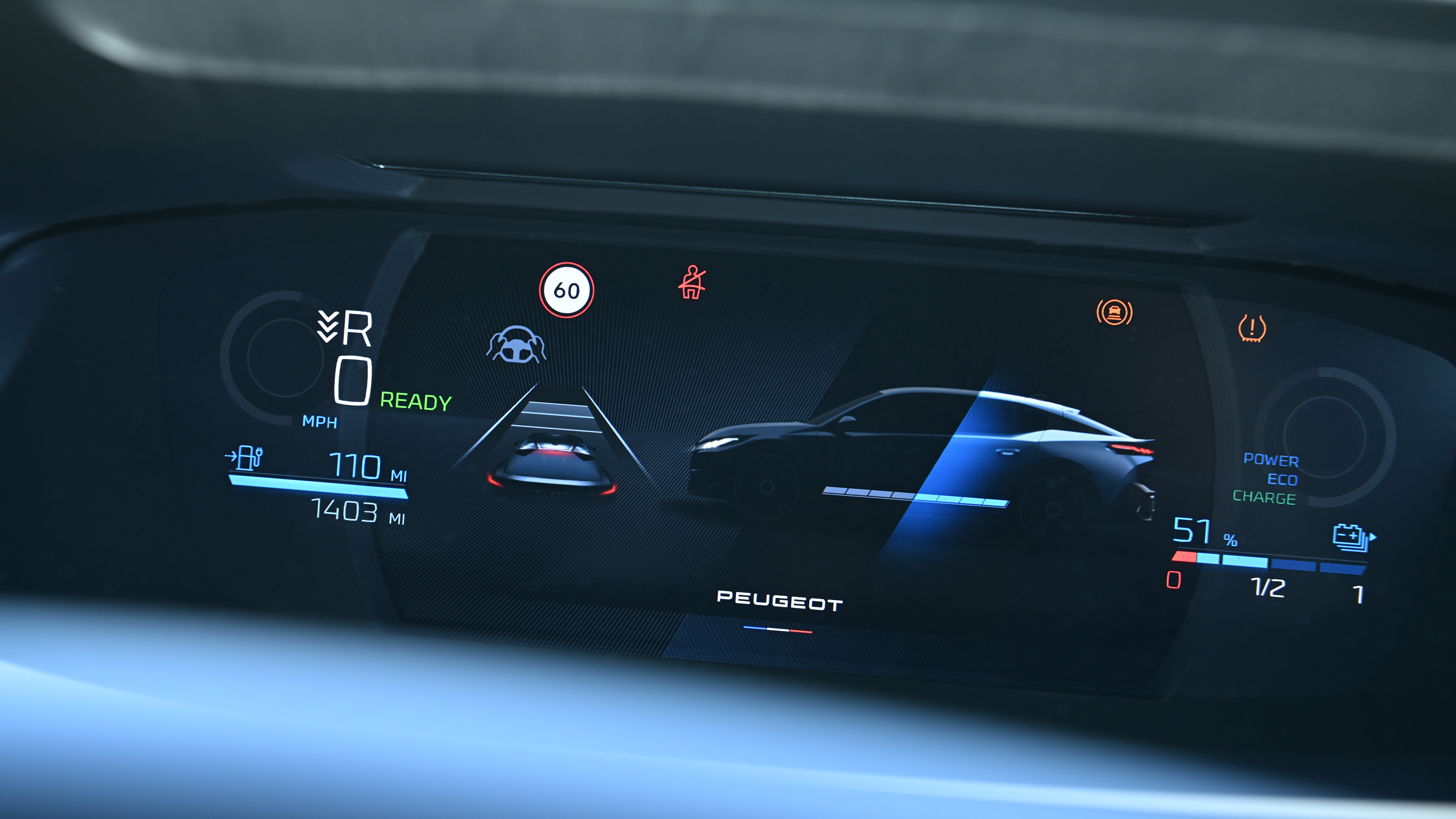 Peugeot E-408 - driver's display