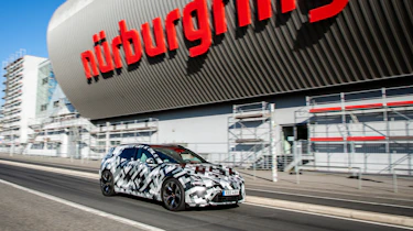 Polestar 4 SUV - front angled Nurburgring