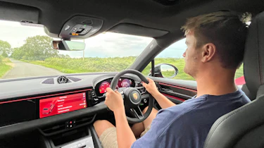 Auto Express senior news reporter Alastair Crooks driving the Porsche Macan GTS