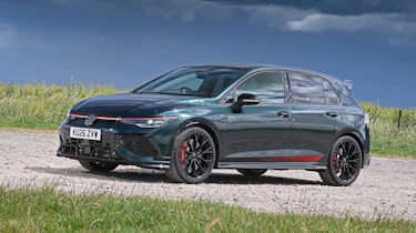 Volkswagen Golf GTI Edition 50 being driven in the UK - front static