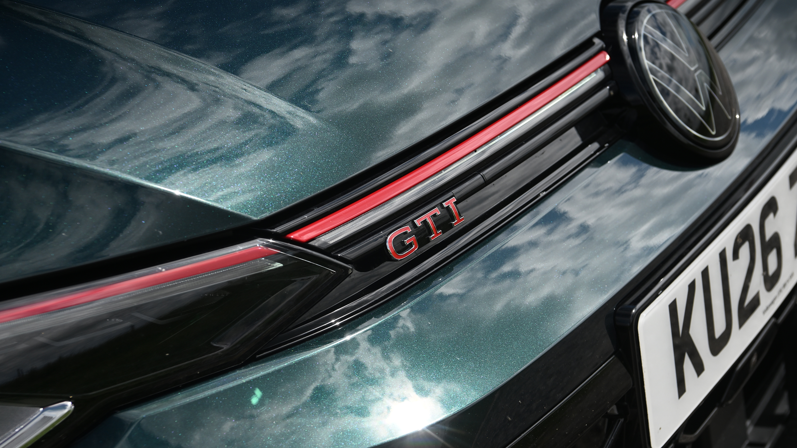 Volkswagen Golf GTI Edition 50 being driven in the UK - badges 