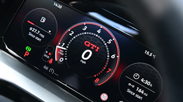 Volkswagen Golf GTI Edition 50 being driven in the UK - digital dash