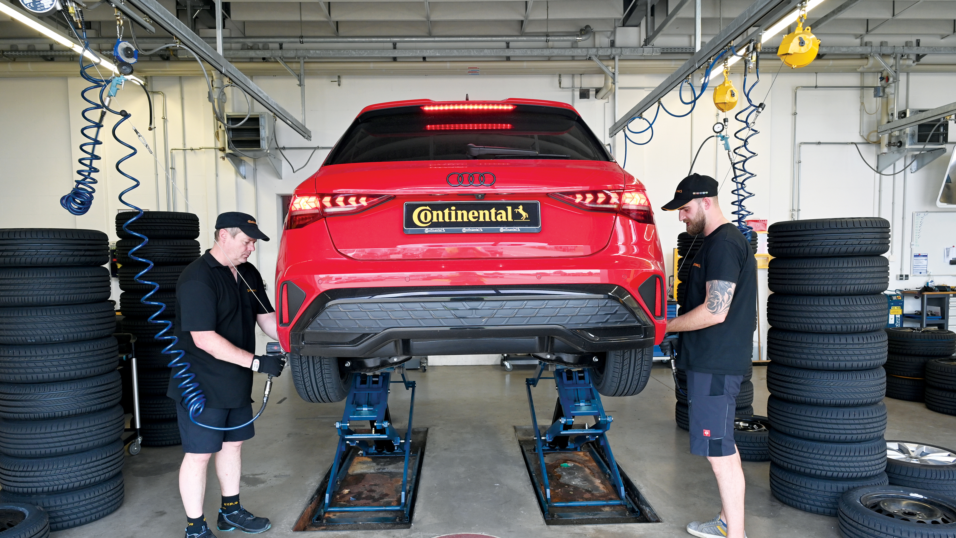 2026 Tyre Test - Audi on ramp