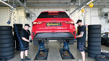 2026 Tyre Test - Audi on ramp