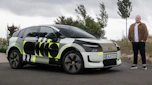 Ellis Hyde with the Audi A2 e-tron prototype