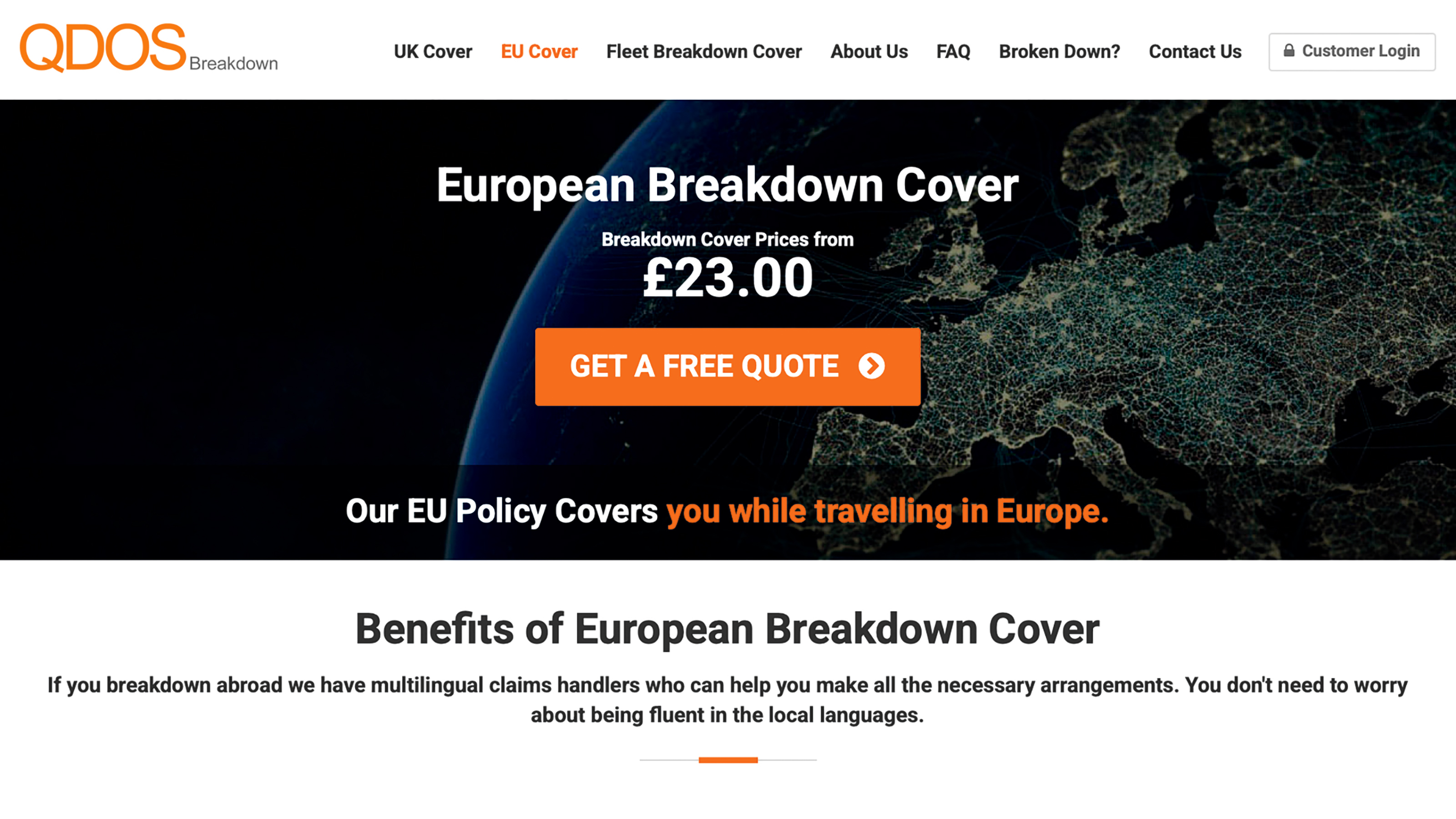 Best European breakdown cover - QDOS