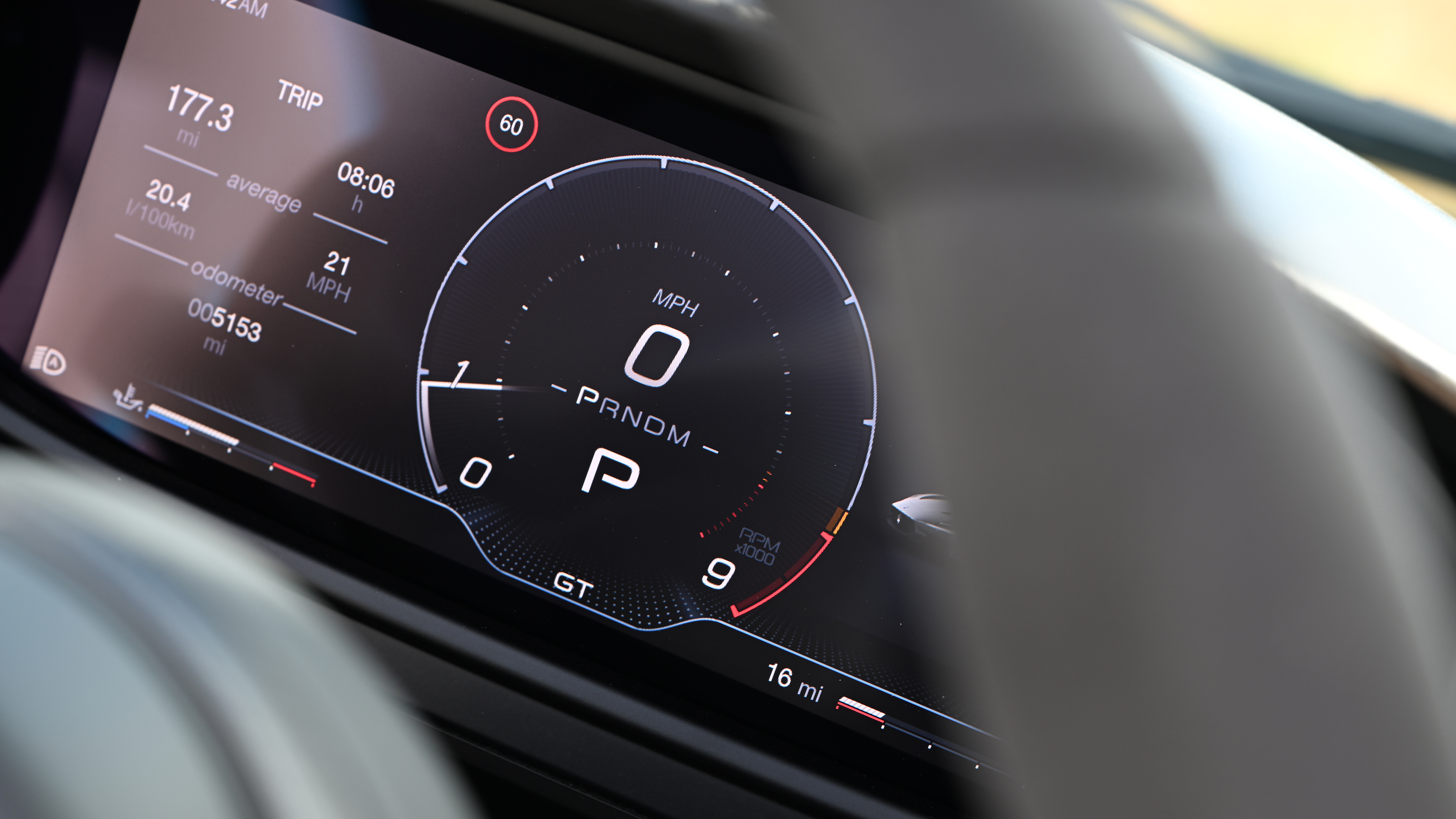 Maserati MCPure Cielo - driver's display