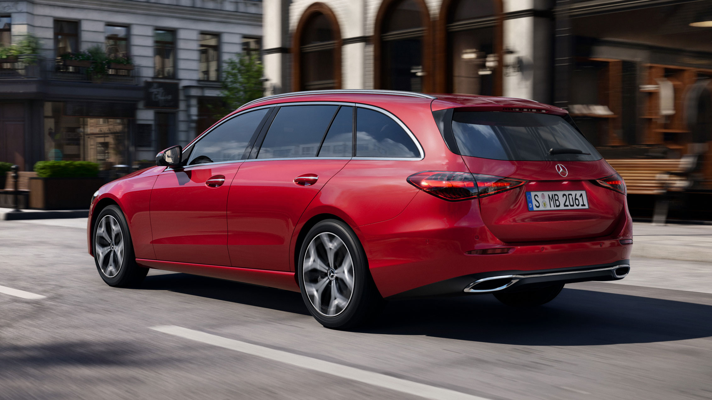Mercedes C-Class Estate facelift - rear action