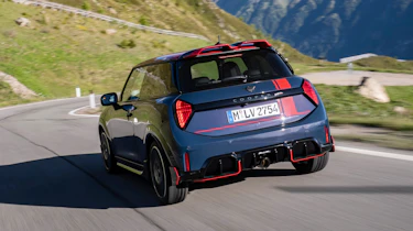 New MINI John Cooper Works accessories - rear 3/4 dynamic