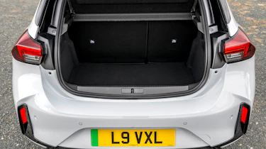 Vauxhall Corsa GSE boot seats up