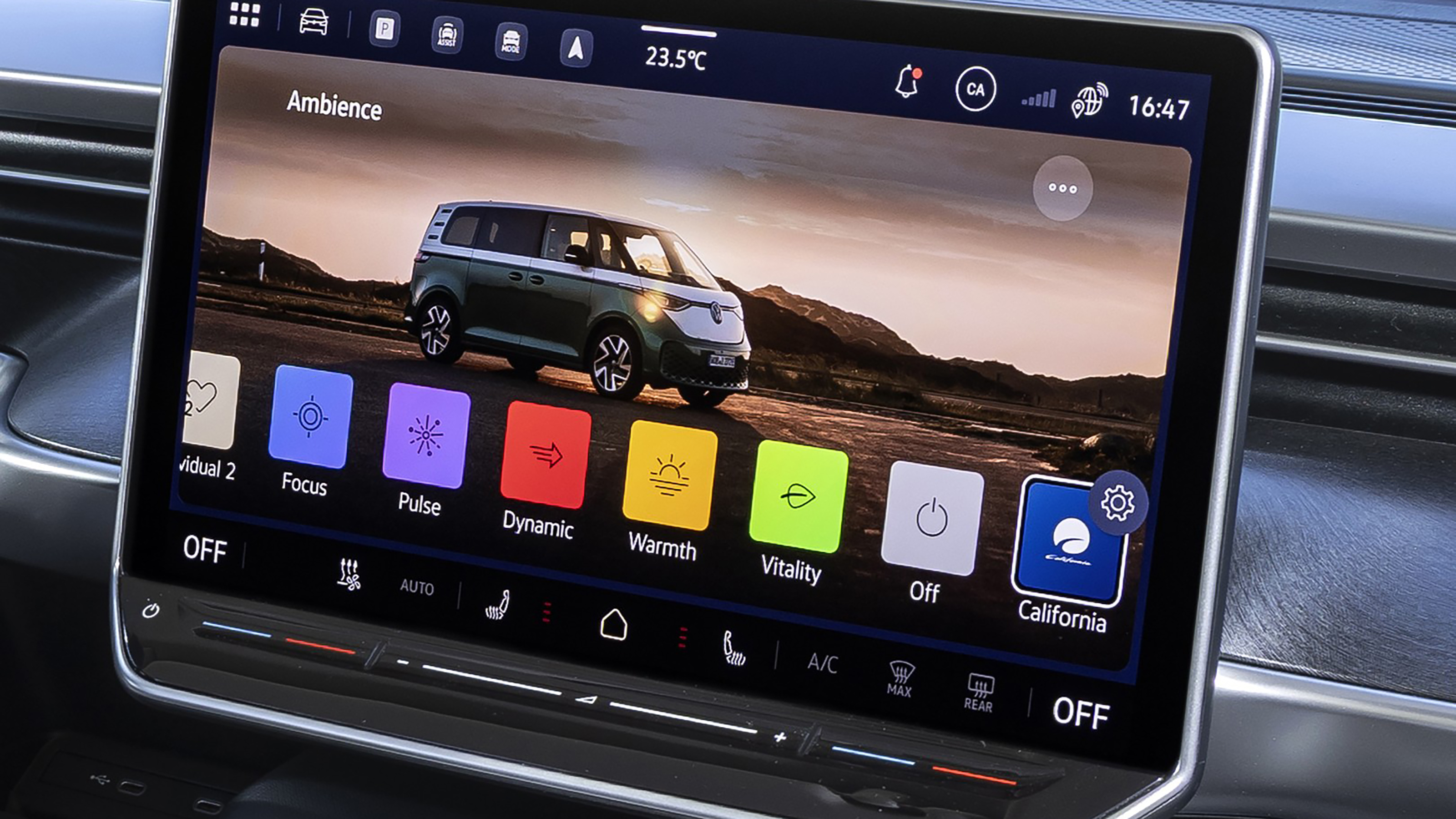 New Volkswagen ID. California Cruise touchscreen