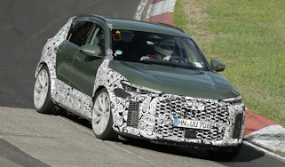 New Audi RS Q5 SUV - front tracking