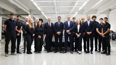 British PM with McLaren staff