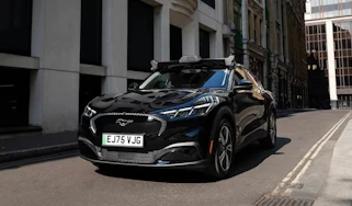 Autonomous/ driverless Uber and Wayve - front