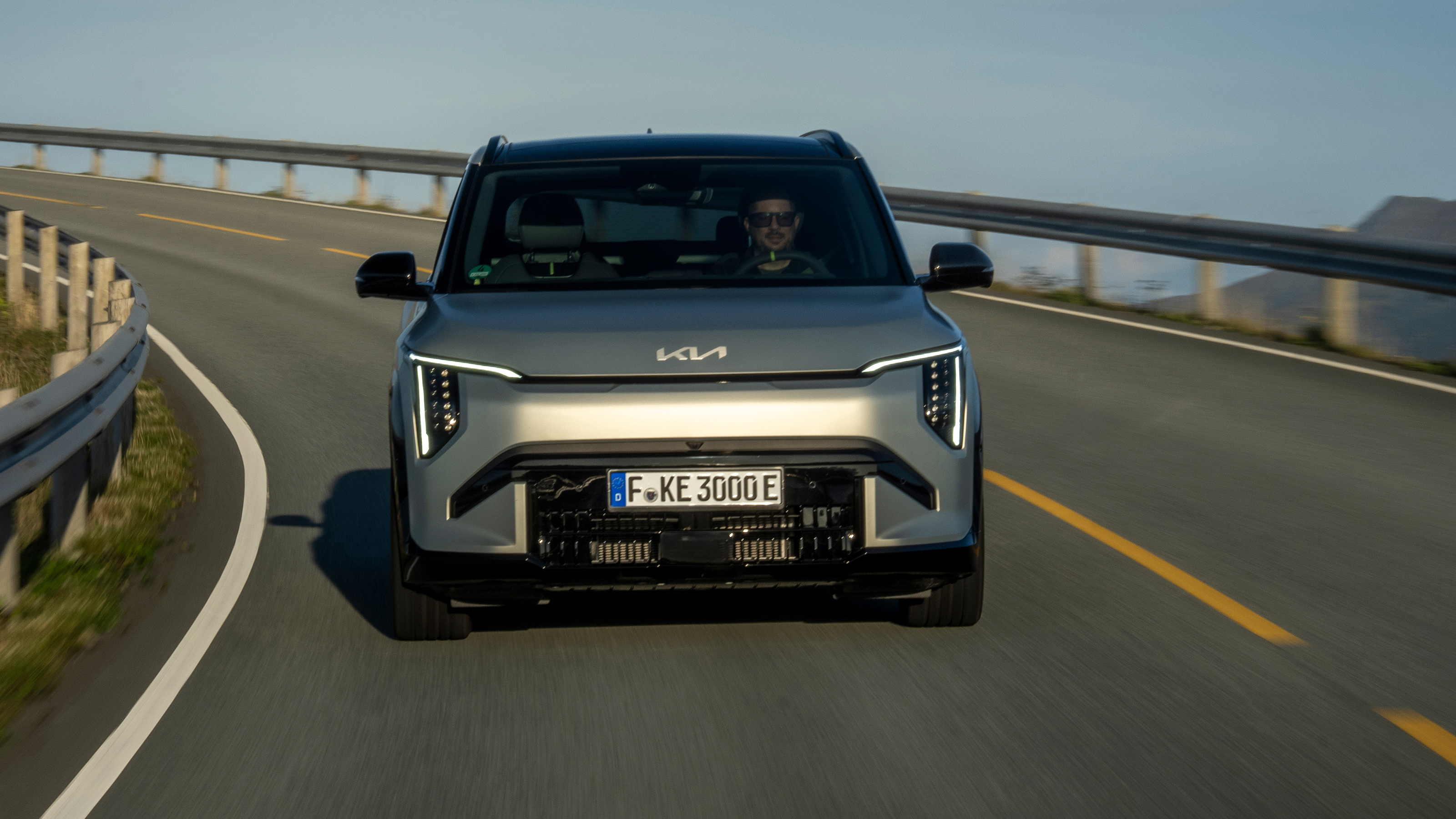 Kia EV3 GT - front cornering