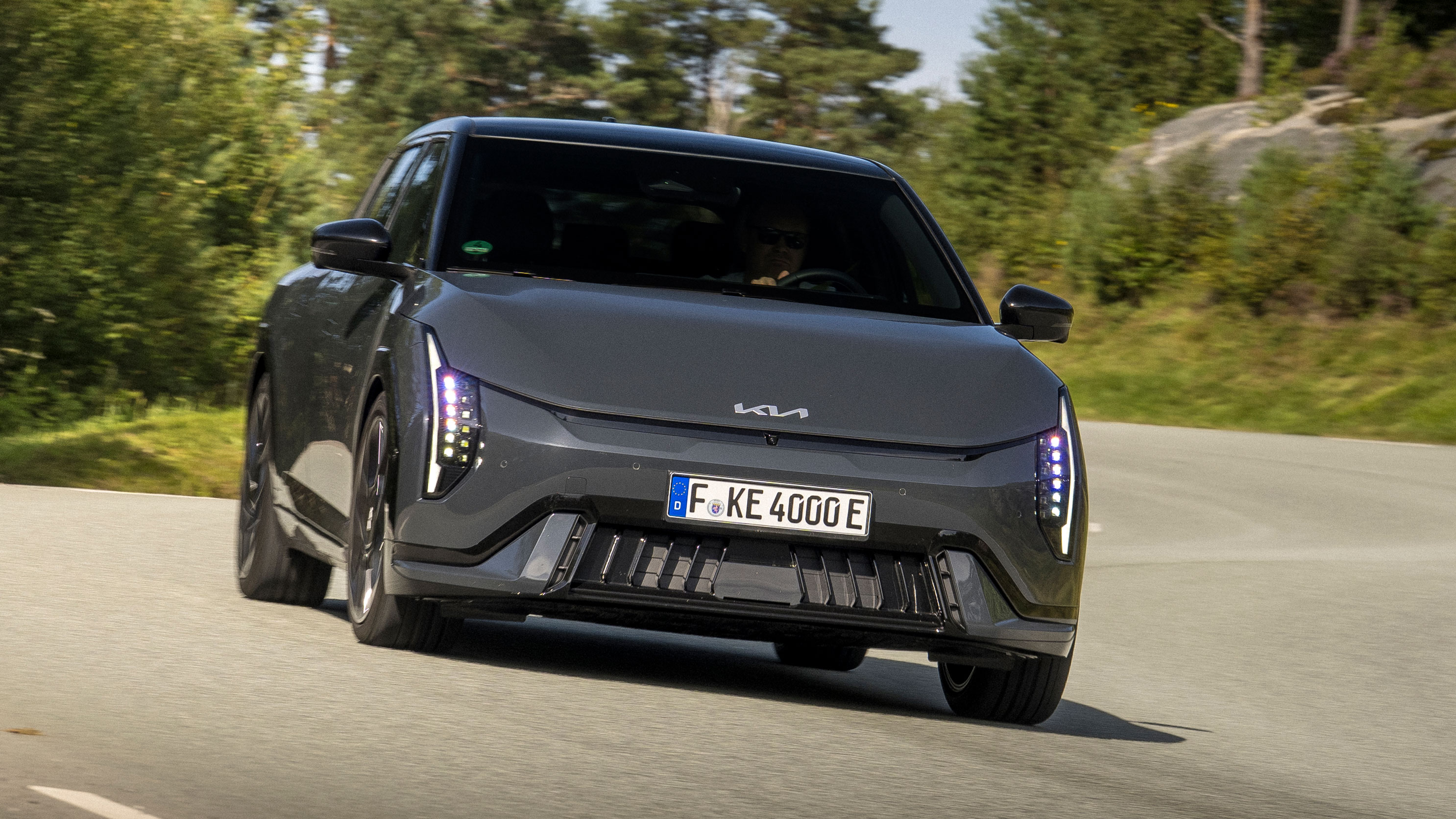 Kia EV4 GT - front cornering