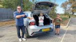 MG4 Urban - boot open with family