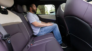 Dave Humphreys sat in the Mazda CX-6e