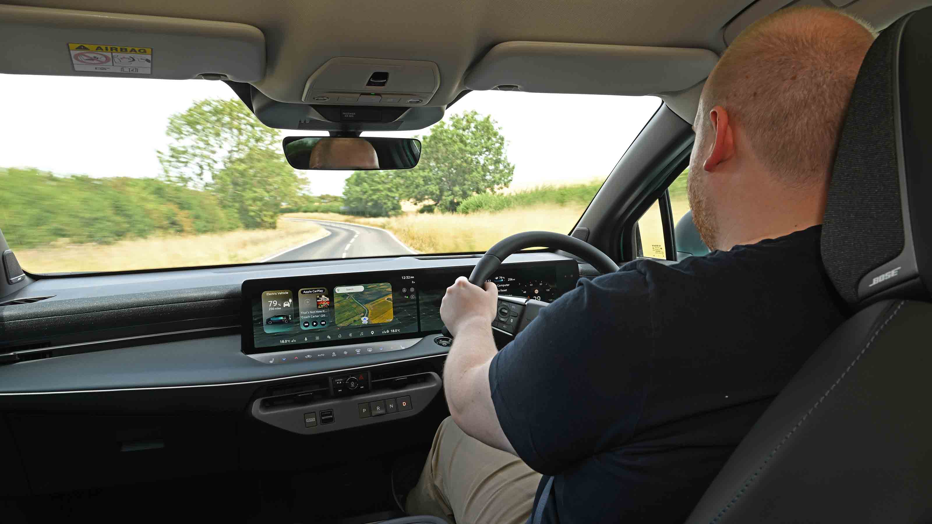 Nissan Leaf - Ellis Hyde driving, interior