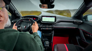 Dean Gibson driving the Peugeot 208 GTi