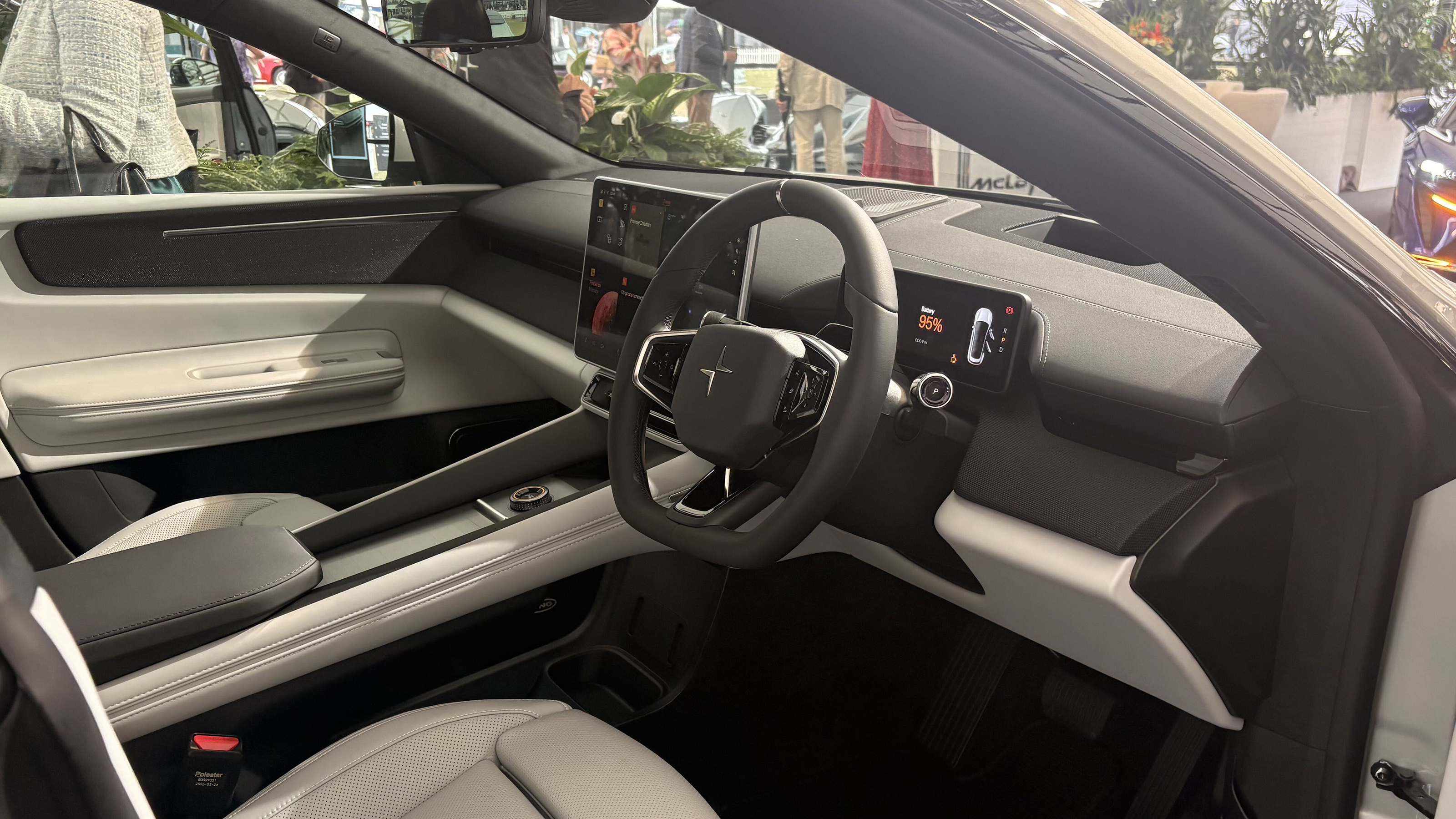 New Polestar 4 at Salon Prive - front interior 