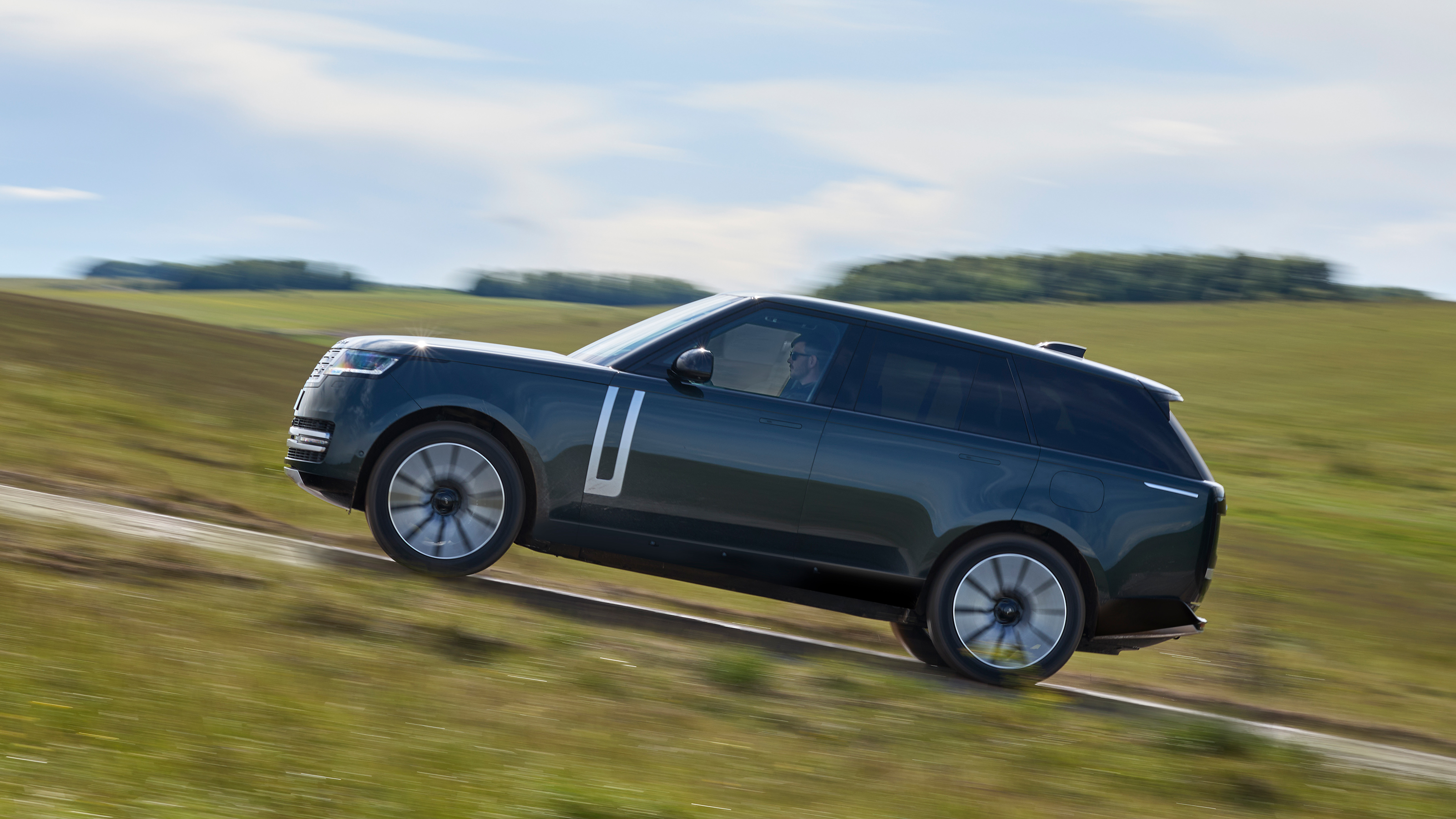 Range Rover Electric driving
