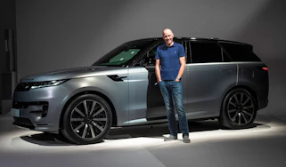 Phil McNamara with the Range Rover Sport Electric