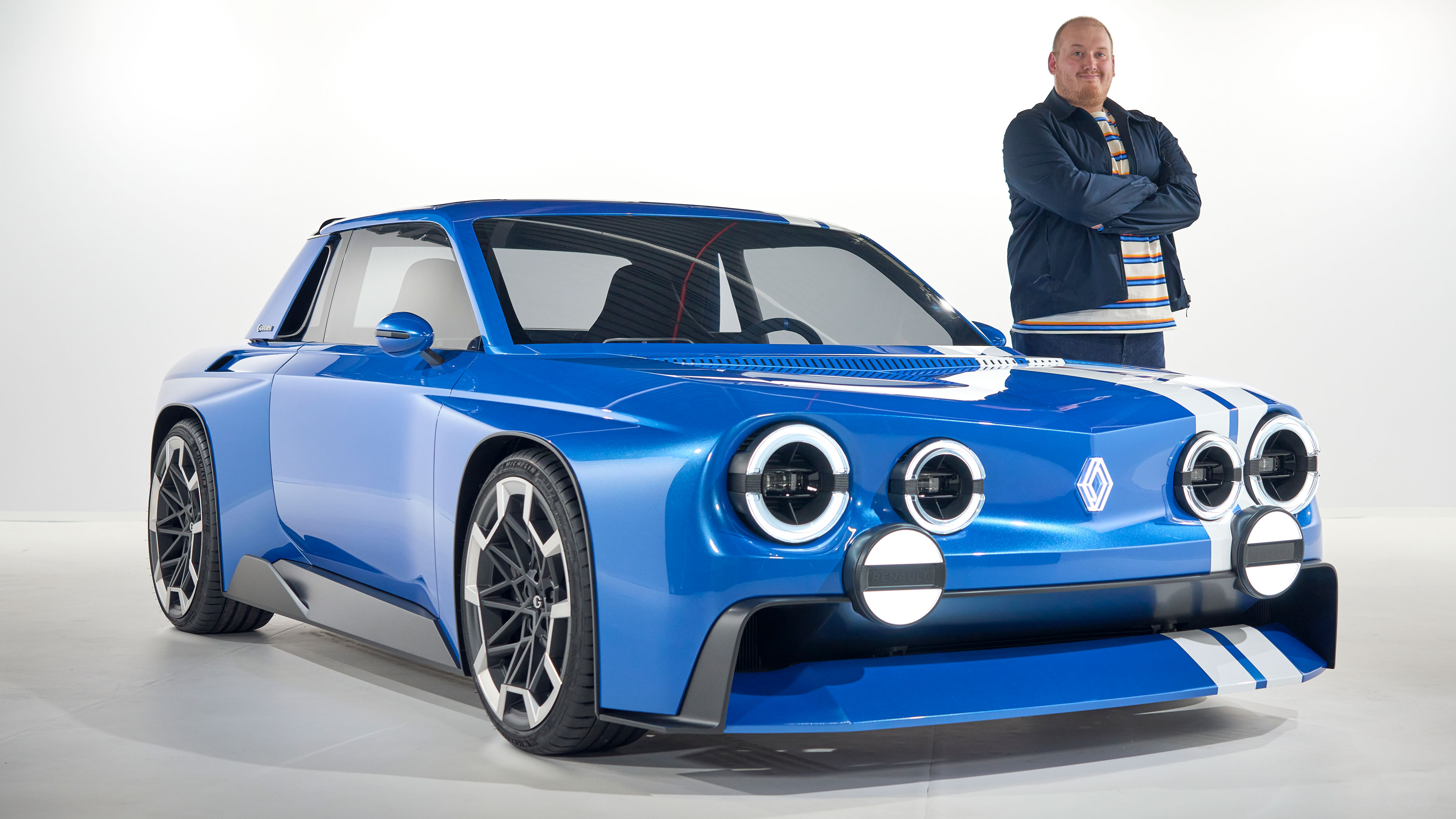 Ellis Hyde with the Renault 8 Gordini concept