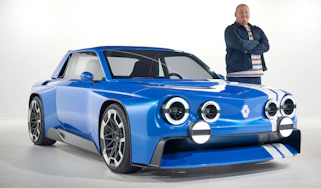 Ellis Hyde with the Renault 8 Gordini concept