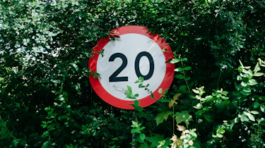 Obscured road sign