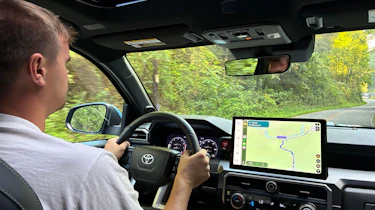 Auto Express senior news reporter Alastair Crooks driving the Toyota 4Runner