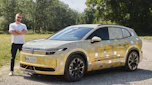 Alastair Crooks with the Volkswagen ID. Tiguan prototype