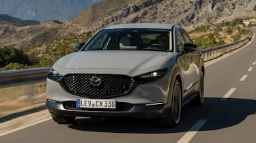 2027 Mazda CX-30 - grey front 3/4
