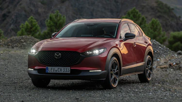 2027 Mazda CX-30 - red front 3/4