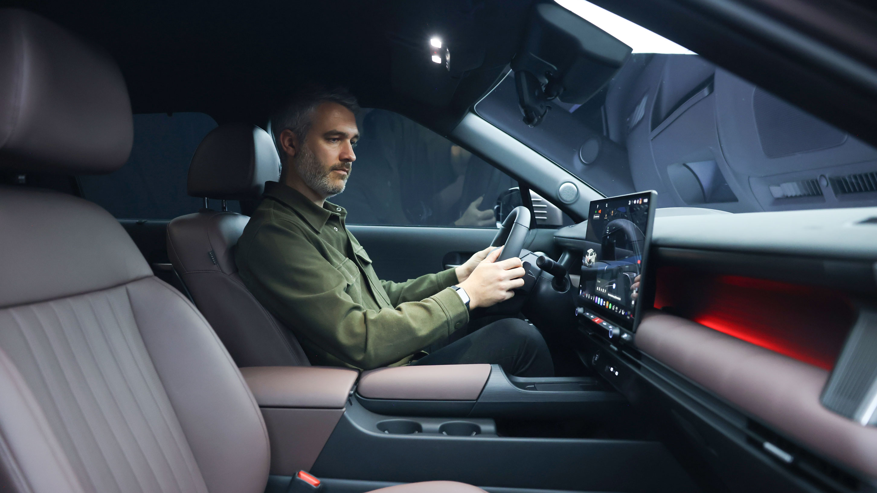Richard Ingram sat in the Hyundai Tucson