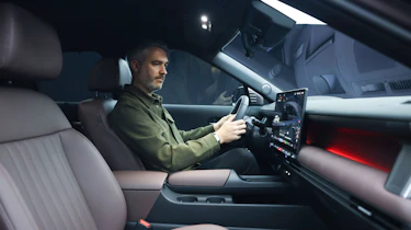 Richard Ingram sat in the Hyundai Tucson