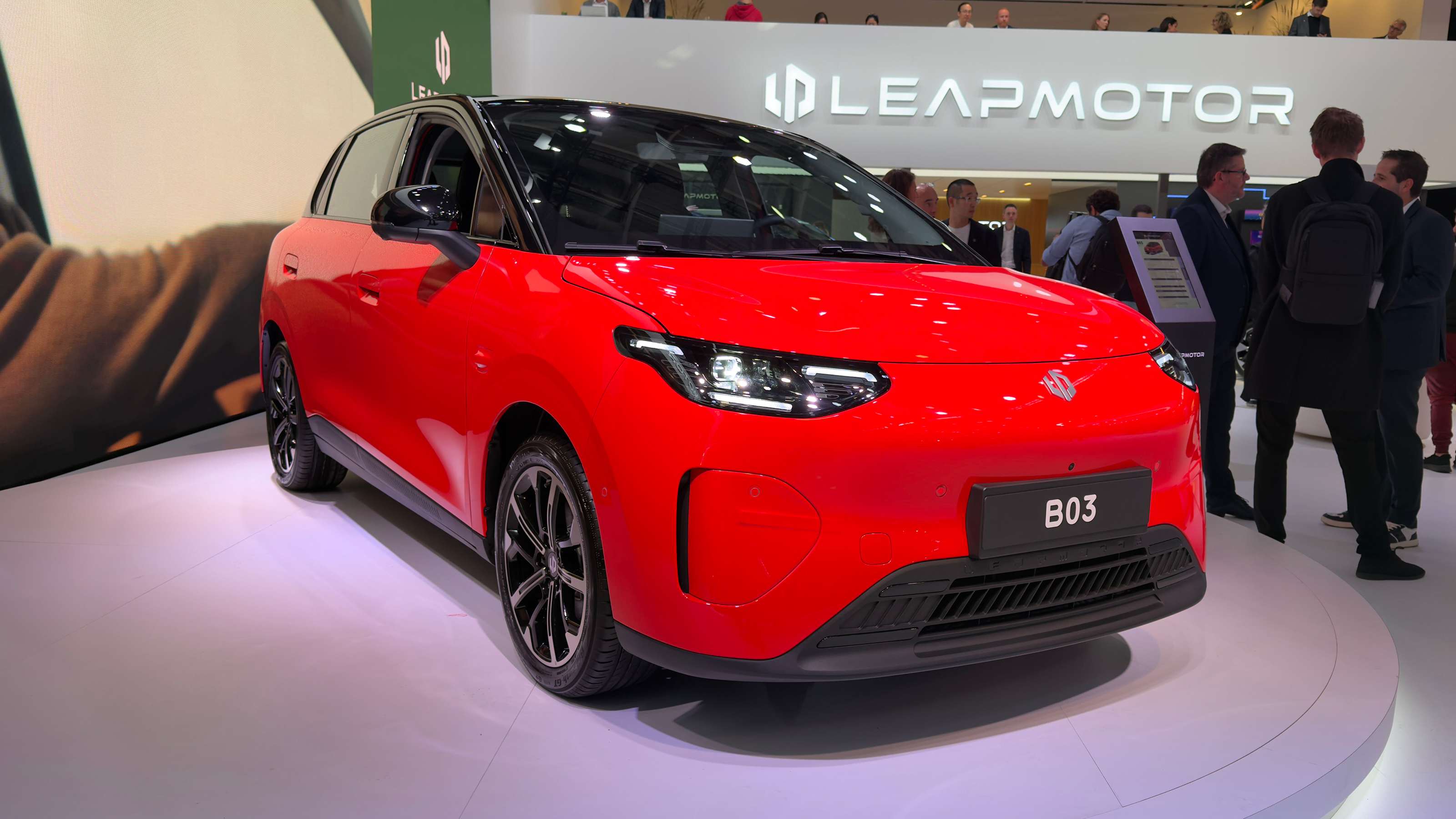 Leapmotor B03 on display at the Paris Motor Show
