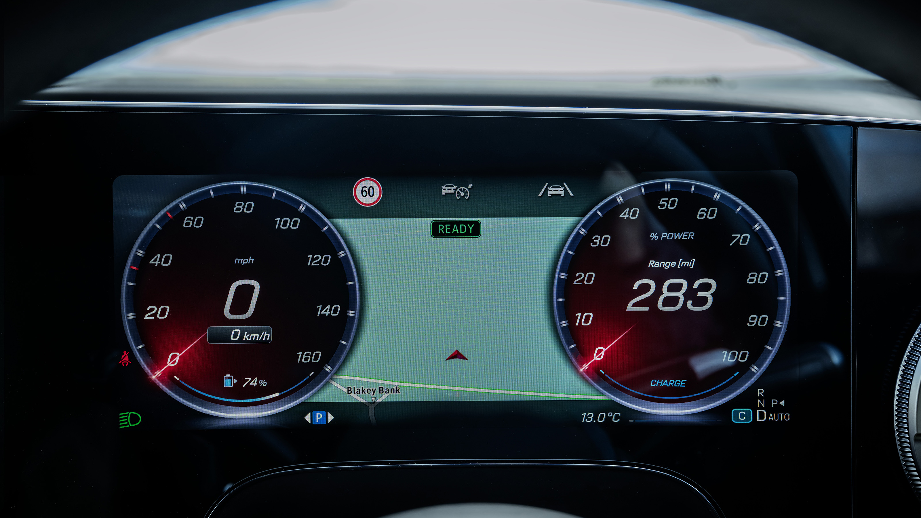 Mercedes C-Class Electric UK - digital drivers display 