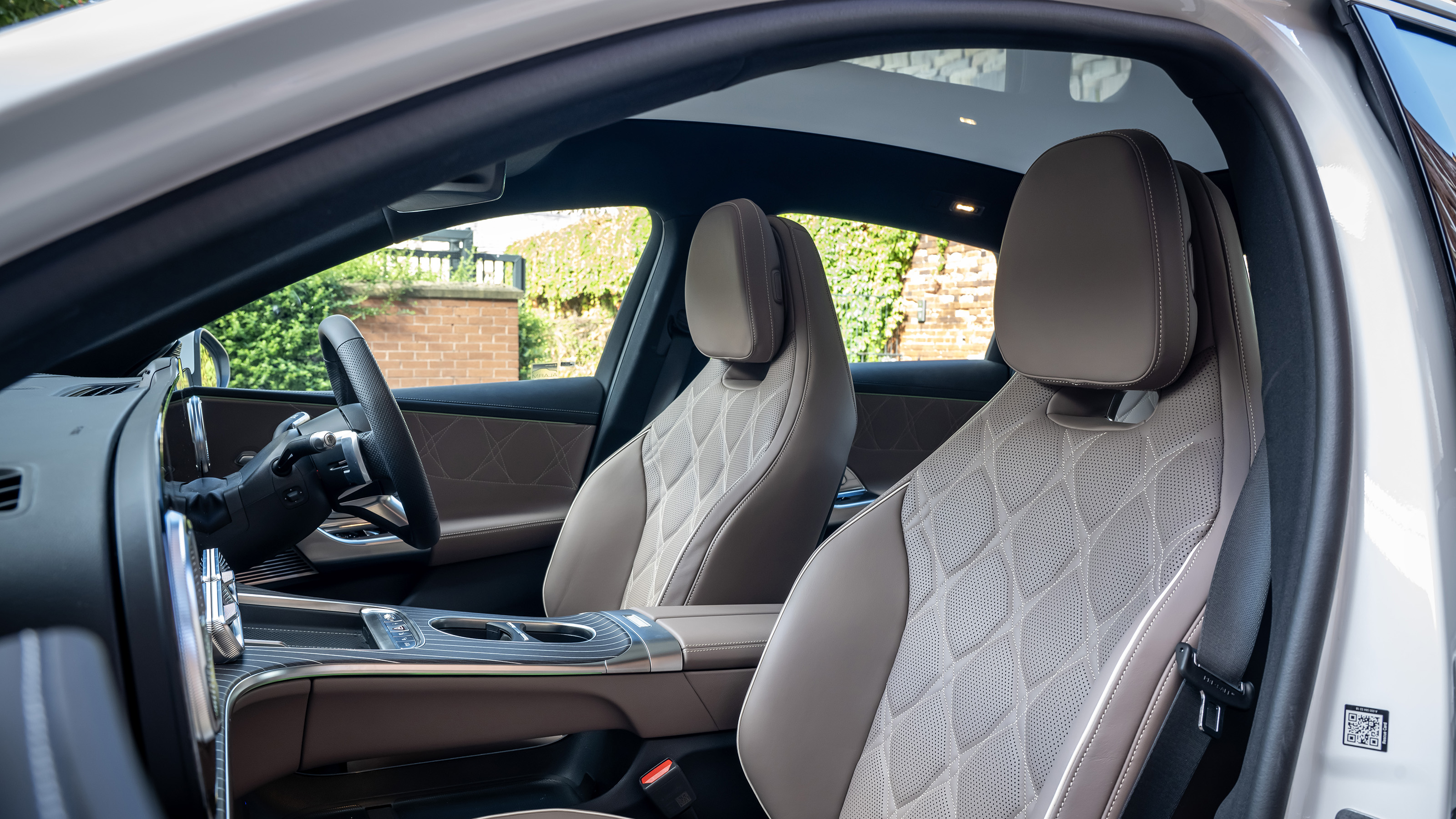 Mercedes C-Class Electric UK - front interior, seats 