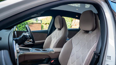 Mercedes C-Class Electric UK - front interior, seats