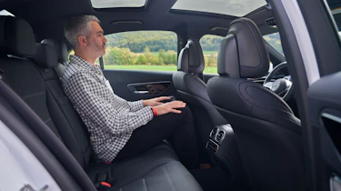 Richard Ingram sat in the back of the facelifted Mercedes C-Class